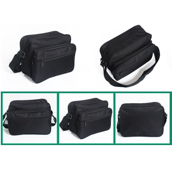 Oxford Canvas Chisel Tool Bag Multi-Functional Electrician Toolkit Shoulder Bag Black Fangkenuo