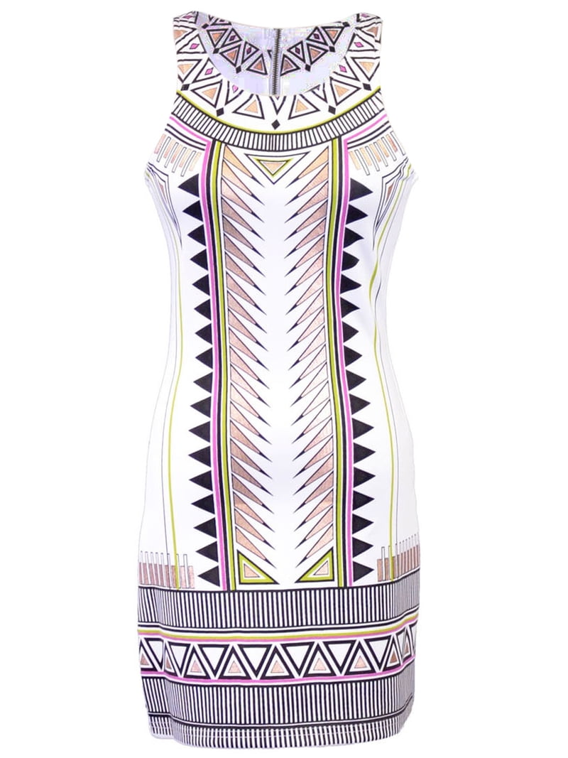 bodycon tribal print dress Oxford Circus Trendy Eccentric Zipper Back LDW30