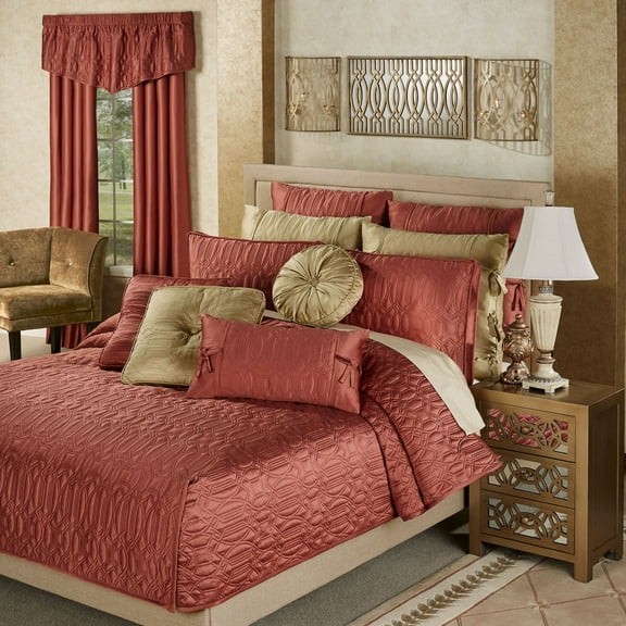 Oxford Classics Quilted Bedding and Accessories Available in 5 Colors to Mix and Match Cinnabar Mini Coverlet Set Queen