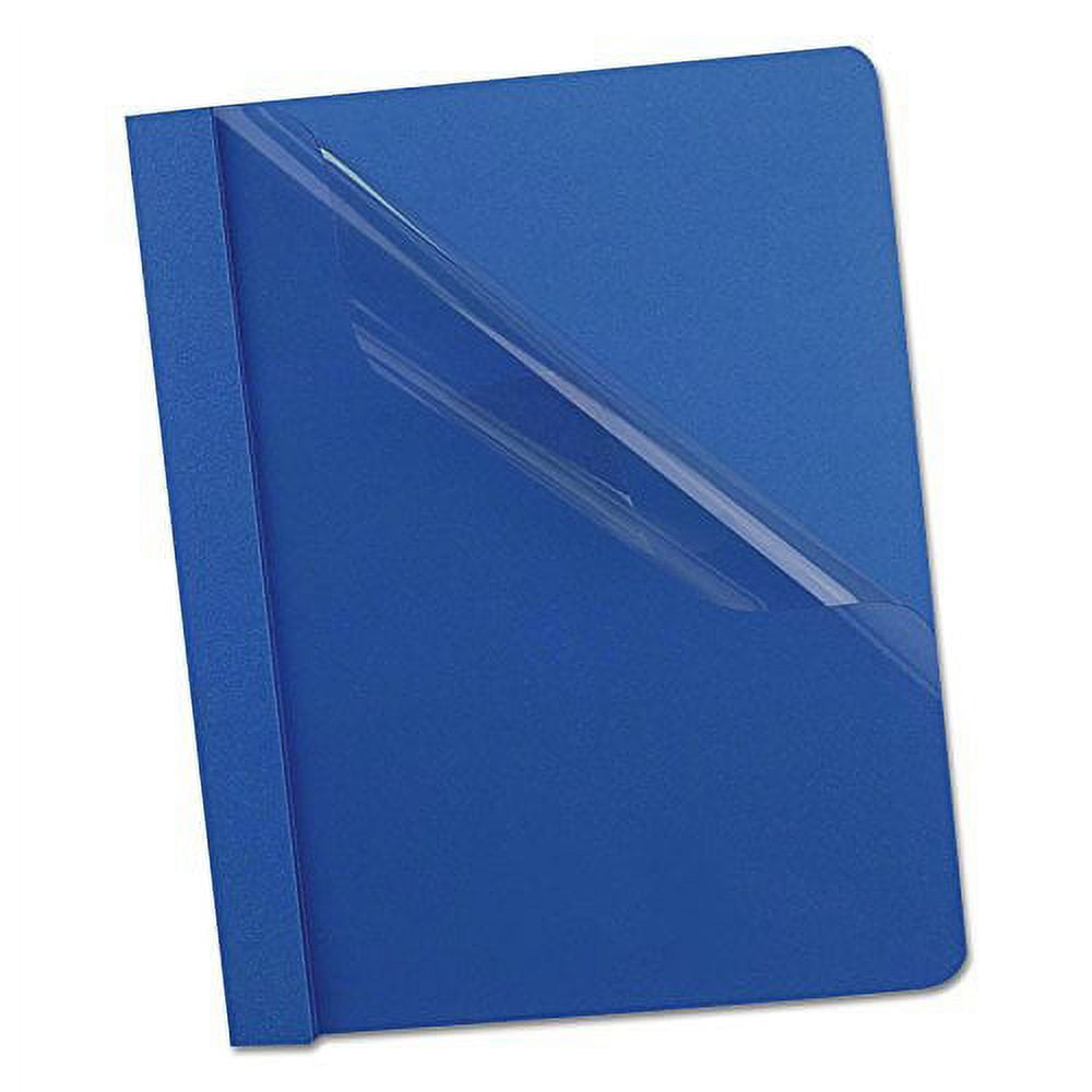 Oxford Clear Front Report Covers, Letter Size, Dark Blue, 25 per Box
