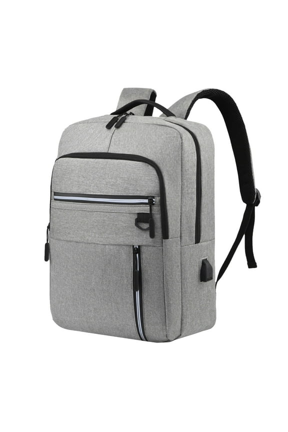 Oxford Cloth 15.6 Inch Laptop Business Backpack With USB Charging Port Emergency Whistle,Waterproof Breathable Padded Back Luggage Strap Travel Flight Bag,Business Office School Student Daypack