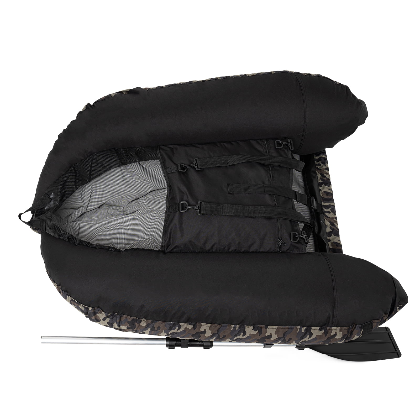 Oxford Cloth 53.5*41.3*21in Backrest Adjustable Angle: 90-180° Camouflage Fishing Boat, Outdoor Fishing Boat, Inflatable Fishing Boat