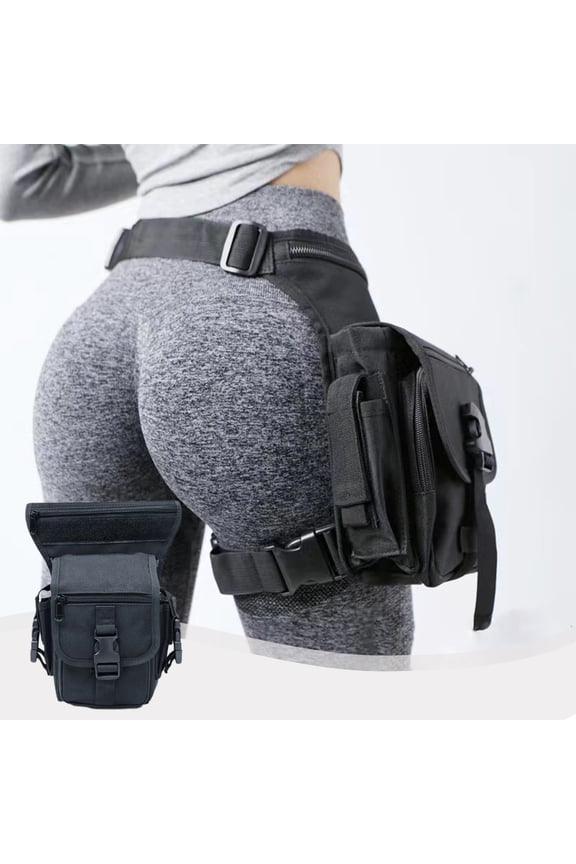 Oxford Cloth Drop Leg Bag, 12*6" Multi-Purpose Hiking Tactical Drop Leg Bag, Waist Pack for Men Women Tactical Motorcycle Bike Cycling Riding Travel Outdoor Sports Fanny Pouch