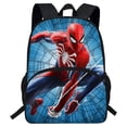 thumbnail image 1 of Oxford Cloth Large Capacity Backpack, Spider Web Travel Stamp Bookbag with Side Bottle Pockets for Back to School, 1 of 5