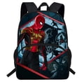thumbnail image 1 of Oxford Cloth Large Capacity Backpack, Spider Web Travel Stamp Bookbag with Side Bottle Pockets for Back to School, 1 of 5