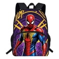 thumbnail image 1 of Oxford Cloth Large Capacity Backpack, Spider Web Travel Stamp Bookbag with Side Bottle Pockets for Back to School, 1 of 5