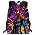 thumbnail image 1 of Oxford Cloth Large Capacity Backpack, Spider Web Travel Stamp Bookbag with Side Bottle Pockets for Back to School, 1 of 5