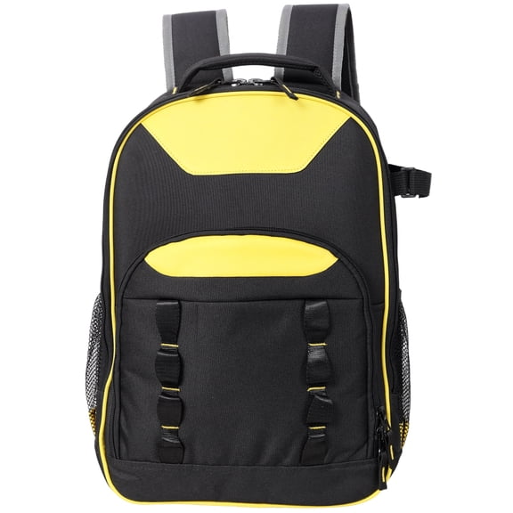 Oxford Cloth Multifunctional Tool Backpack, Heavy-Duty 600D Tool Bag with Multiple Pockets, Laptop Compartment, Padded Backrest, 25kg Load Capacity, for Electricians, Technicians & Contractors