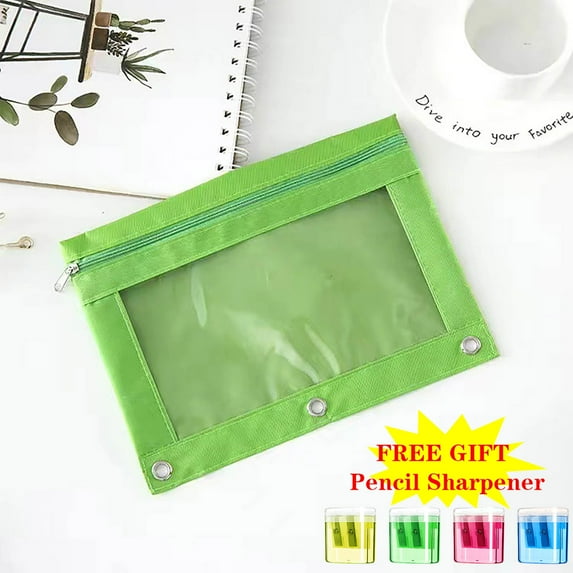 Oxford Cloth Pencil Pouch 3 Ring Binder Pencil Case