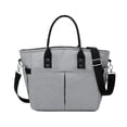 thumbnail image 1 of Oxford Cloth Waterproof Fresh-Keeping Lunch Bag Casual Frosted Zipper One-Shoulder Portable Lunch Bag(Gray), 1 of 9