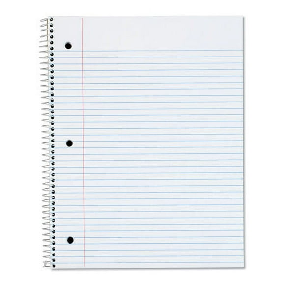 Oxford Coil-Lock Wirebound Notebooks, 3-Hole Punched, 1 Subject, Medium/college Rule, Randomly Assorted Covers, 10.5 X 8, 70 Sheets | Order of 1 Each