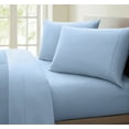 thumbnail image 1 of Oxford Collection 600 Thread Count Deep Pocket Egyptian Quality Cotton Solid Sheet Set (King, Blue), 1 of 3