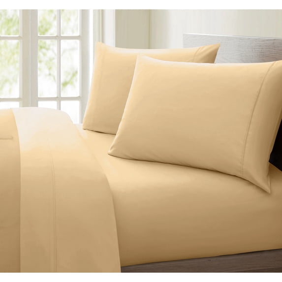 Oxford Collection 600 Thread Count Deep Pocket Egyptian Quality Cotton Solid Sheet Set (Queen, Taupe)
