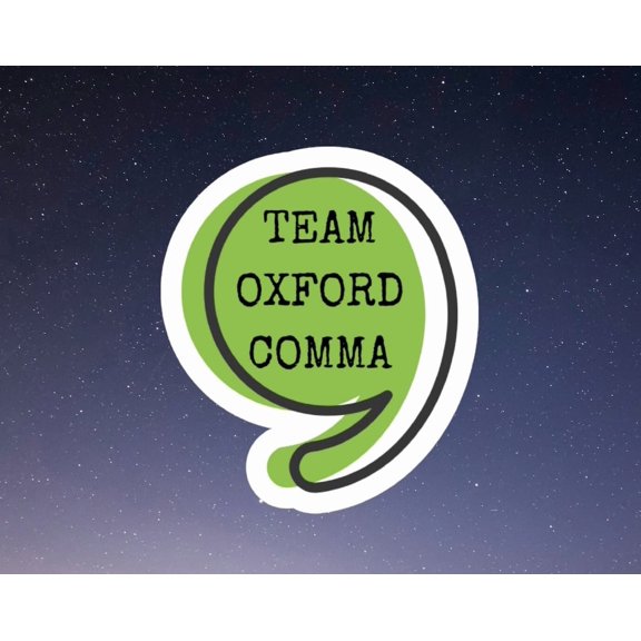Oxford Comma Sticker