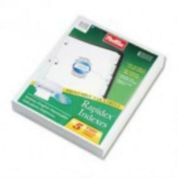 Oxford Custom Label Dividers, SelfStick Tab Labels, 5Tab, Letter, White, 25 Sets