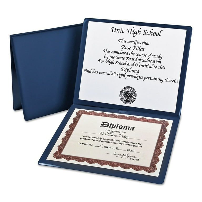 Diploma Cover, 12.5 x 10.5, Navy Diploma Cover, 12.5 x 10.5, Navy