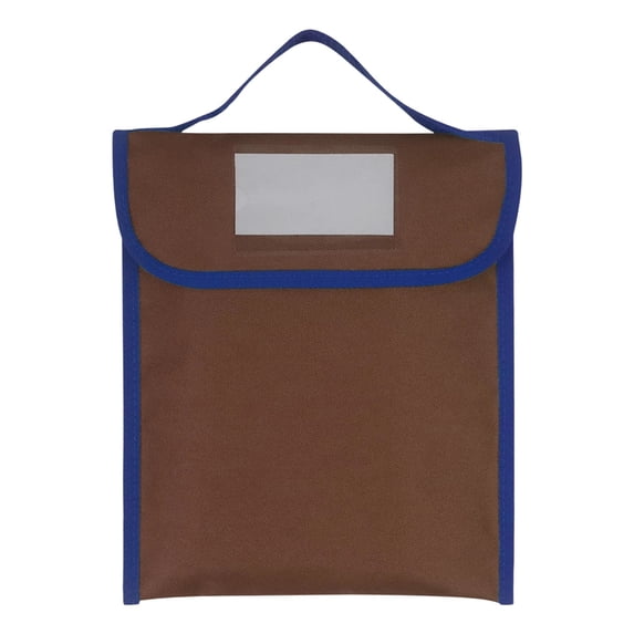 Oxford Document Bag with Handle, Hanging File Folder with Handle, 10.4X12.4inch Reusable Document Bag with Clear Label Pocket, Oxford Cloth File Organizer Pouch for Office, Home,, Travel, Storage