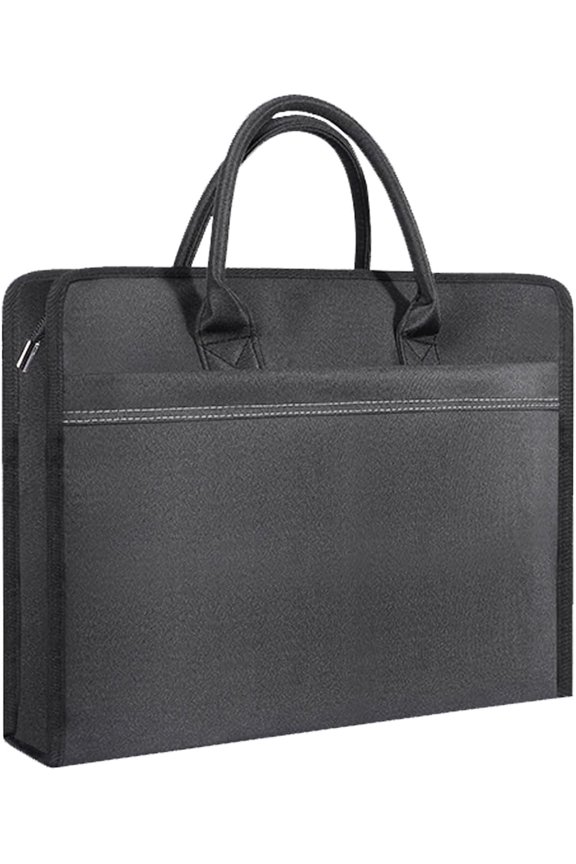 Oxford Document Bag with Handle and Meeting Office Organizer Handbag Briefcase for Carrying Paper Files 1 Pack Black
