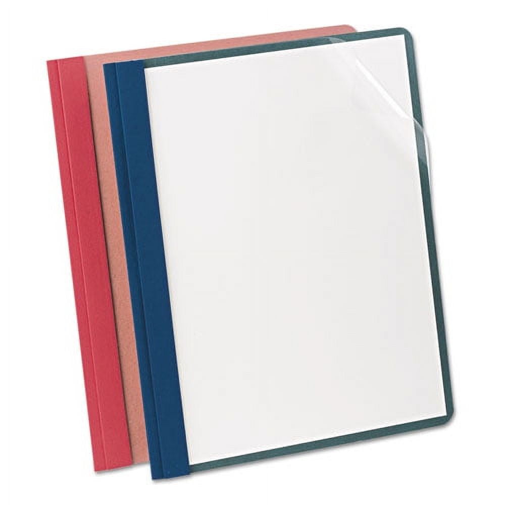 Earthwise by Oxford 100% Recycled Clear Front Report Covers, 3-Prong Fastener, 0.5 Earthwise by Oxford 100% Recycled Clear Front Report Covers, 3-Prong Fastener, 0.5