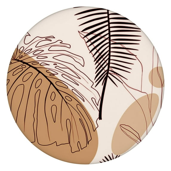 Oxford Fabric Boho Round Tablecloth Elastic Fit Waterproof for 45-52” Table, Ideal for Travel, Indoor Dining, and Housewarming Gifts