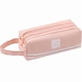 thumbnail image 1 of Oxford Fabric Double Zipper Pencil Pouch, Simple Portable Stationery Bag, Large Capacity Double Layer Pen Bag for Students, 1 of 9