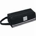 thumbnail image 1 of Oxford Fabric Double Zipper Pencil Pouch, Simple Portable Stationery Bag, Large Capacity Double Layer Pen Bag for Students, 1 of 9