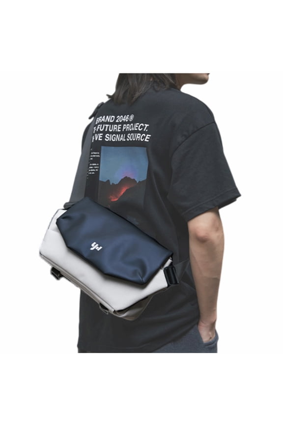 Oxford Fabric Men's Messenger Bag Cross Body Motorcycle Backpack Waterproof Chest Shoulder Bag Purse Travel Cycling Hiking