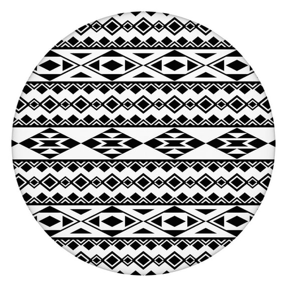 Oxford Fabric Waterproof Boho Tablecloth, 36-44" Fit with Elastic Hem, Perfect for Camping, Holiday Table or Daily Use