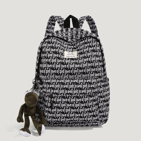 Oxford Fabric Zipper Backpack without Charm