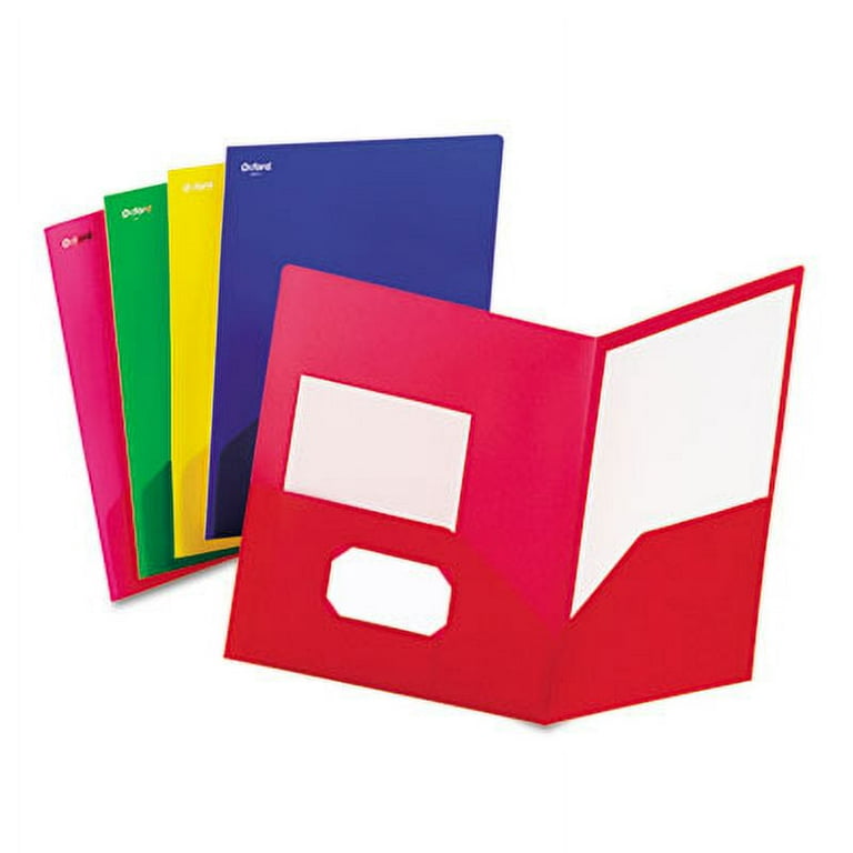 Fashion PolyPort Twin-Pocket Portfolio, Polypropylene, 11 x 8.5, Assorted, 25/Box Fashion PolyPort Twin-Pocket Portfolio, Polypropylene, 11 x 8.5, Assorted, 25/Box