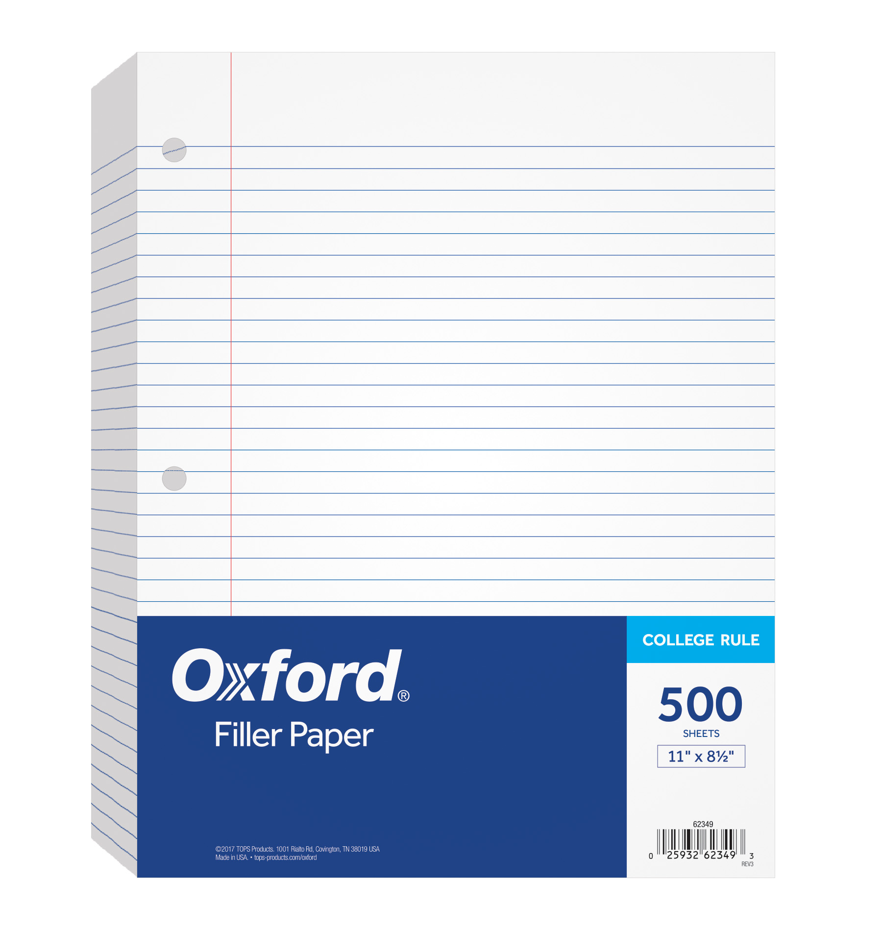 5Pack Filler Paper, 150 Sheets, College Ruled, 10.5" x 8