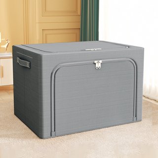 1pc Large Zippered Clothing Storage Box, Modern Style Polyester