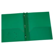 Oxford Green Poly Two Pocket Portfolio with Prongs, Pack of 25