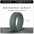 thumbnail image 1 of Oxford Grey Step Edge Breathable Silicone Ring for Men 9mm Bandwidth, 1 of 7