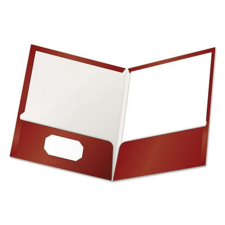 High Gloss Laminated Paperboard Folder, 100-Sheet Capacity, 11 x 8.5, Crimson, 25/Box High Gloss Laminated Paperboard Folder, 100-Sheet Capacity, 11 x 8.5, Crimson, 25/Box