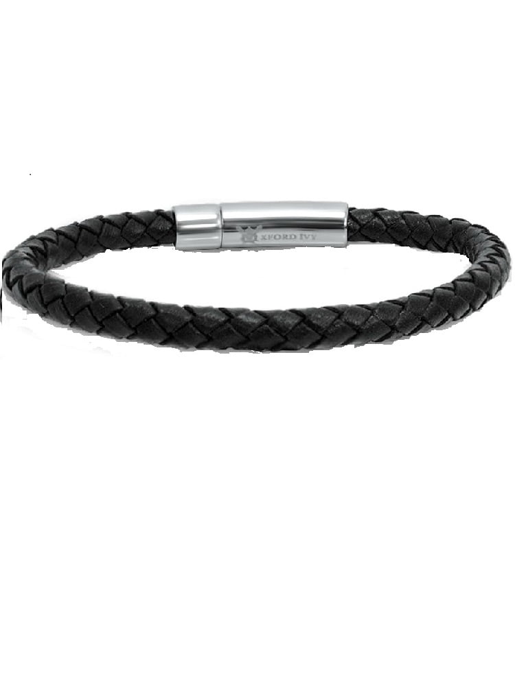 Flint Bolo Bracelet | Leather Braided .22 | Black | Tres Cuervos – Manready  Mercantile