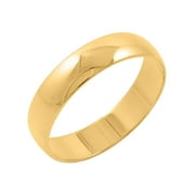 Oxford Ivy Men's 10K Yellow Gold 5mm Classic Traditional Plan Wedding Band Ring Size 10