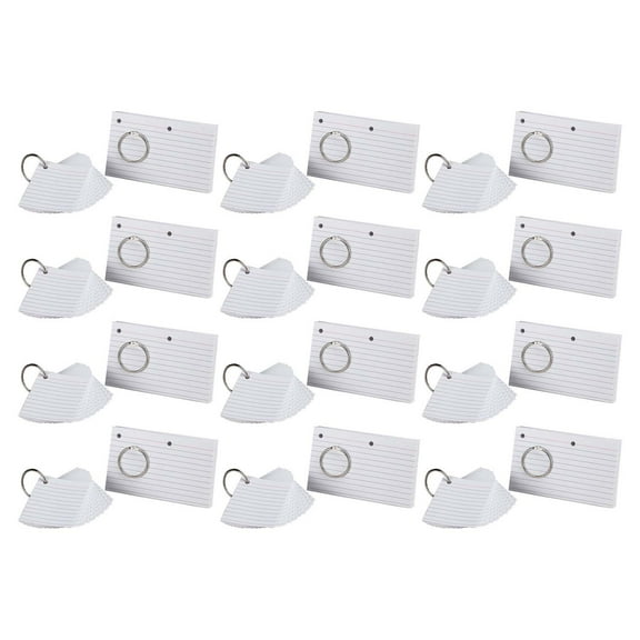 Oxford JustFlip-it! Punched & Perfed Study Cards, 3" x 5", 75 Per Pack, 12 Packs