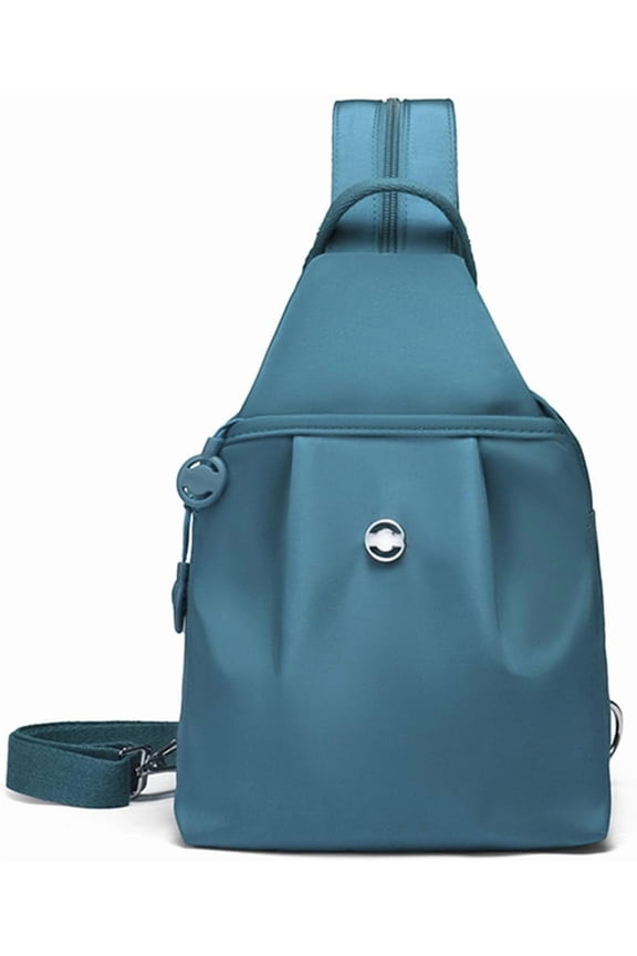 Oxford Large Capacity 3 in 1 Travel Tote Bag,Mini Multi-Use Front Chest Bag, Dual Shoulder and Crossbody Wear Backpack for Women (Blue,C)