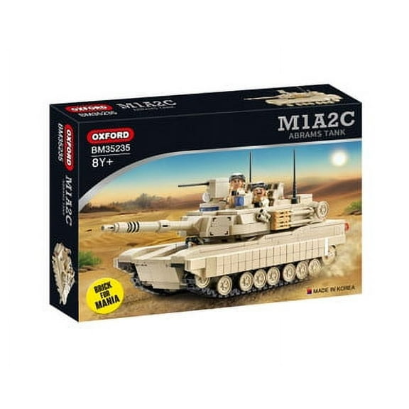 Oxford M1A2C Abrams Tank Building Block Set, Adult, 3 Soldier Figures, High Quality ABS, 1 Pack
