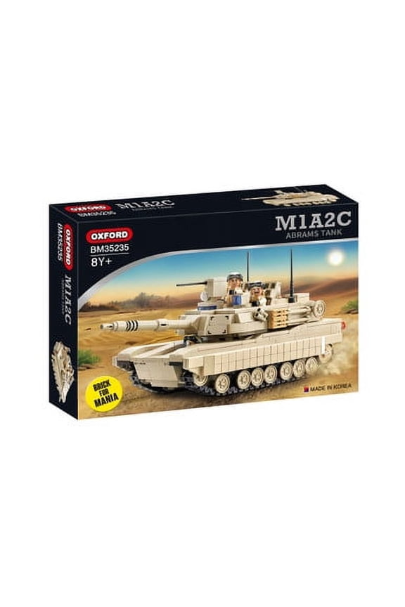 M1A2C Abrams Tank Building Block Set, Adult, 3 Soldier Figures, High Quality ABS, 1 Pack