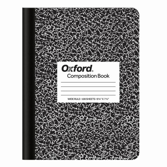 Oxford Marble Cover Composition Book 4.5X24.1Cm 100 Sheets Blank Pages