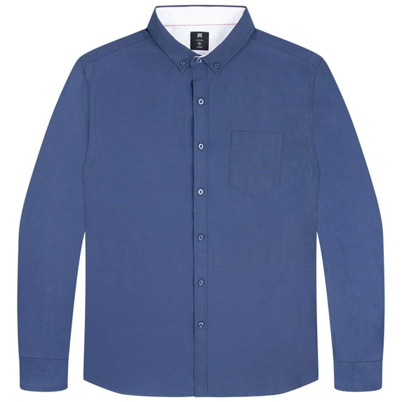 Oxford Men’s Dress Shirt, Long Sleeve Button Down, Casual Fit with Big and Tall Sizes