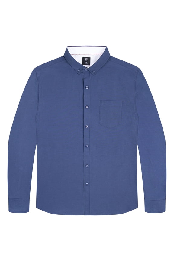 Oxford Men’s Dress Shirt, Long Sleeve Button Down, Casual Fit with Big and Tall Sizes