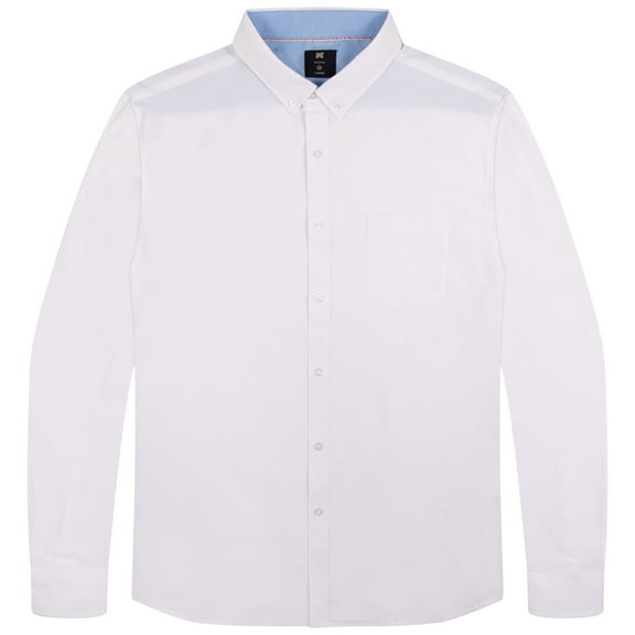 Oxford Men’s Dress Shirt, Long Sleeve Button Down, Casual Fit with Big and Tall Sizes