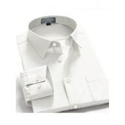Oxford Mens Regular Fit Long Sleeve Button-Front One Pocket Shirt White