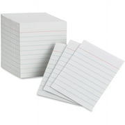 Oxford Mini Ruled Index Cards - 200 Sheets - Both Side Ruling Surface - Ruled Red Margin - 85 lb Basis Weight - 3" x 2 1/2" - White Paper - Acid-free | Bundle of 2 Packs