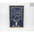 thumbnail image 1 of Oxford, Mississippi Laser Etched Wood Street Map - UM Campus Map Framed in Natural Wood, 1 of 1