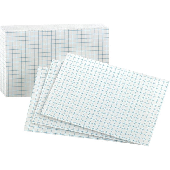 Oxford, OXF02035, Graph Index Cards, 100 / Pack, White