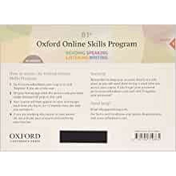 Oxford Online Skills Program: B1,: Academic Bundle 1 - Card with Access Code: Skills development aligned to the CEFR